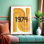 YOUR MEMORABLE YEAR - 70'S STYLE - Personalised Print