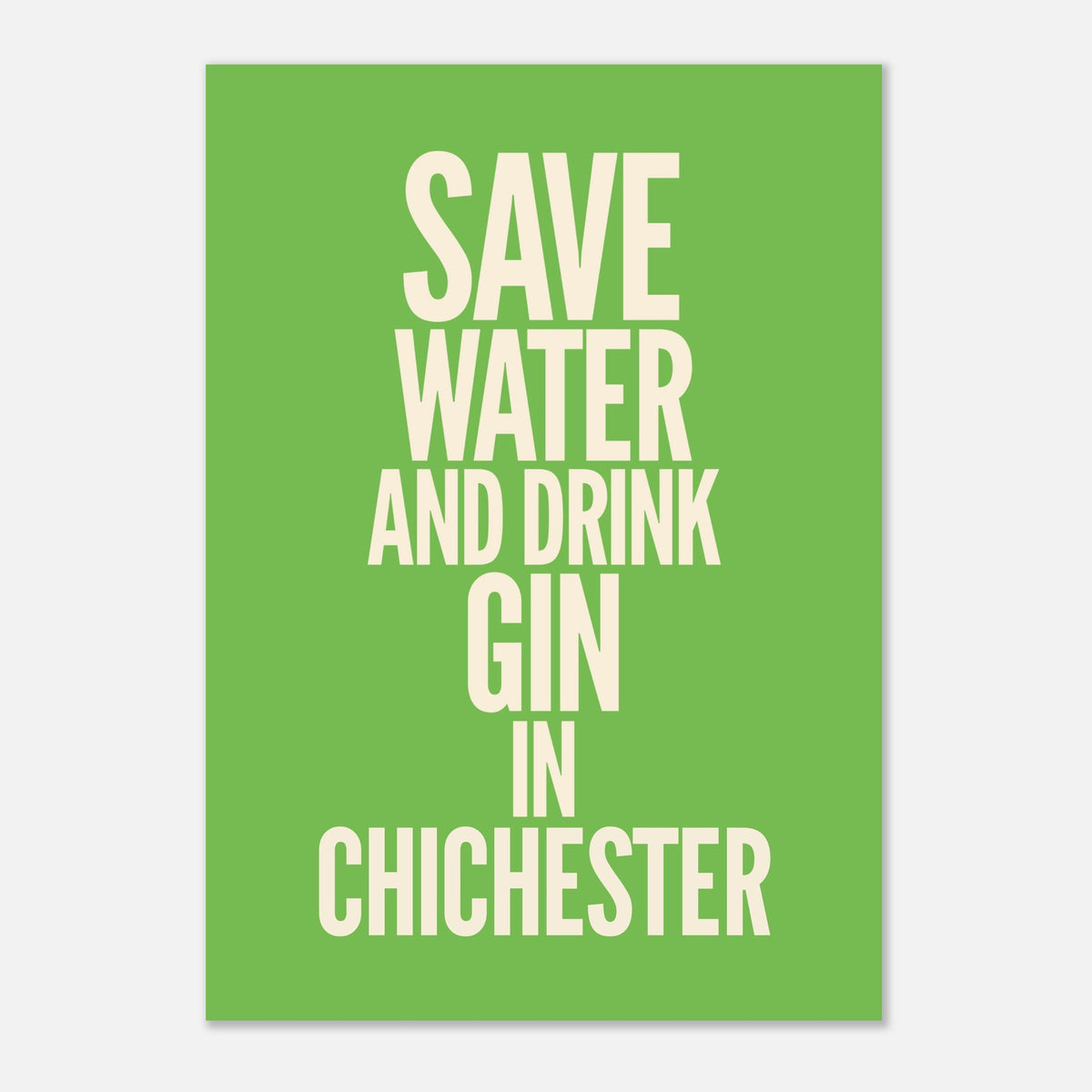 Drink Gin - Typography Print — alternate view | Timmy Loves Art