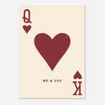 Me & You- Queen And King Of Hearts Print — detail view | Timmy Loves Art