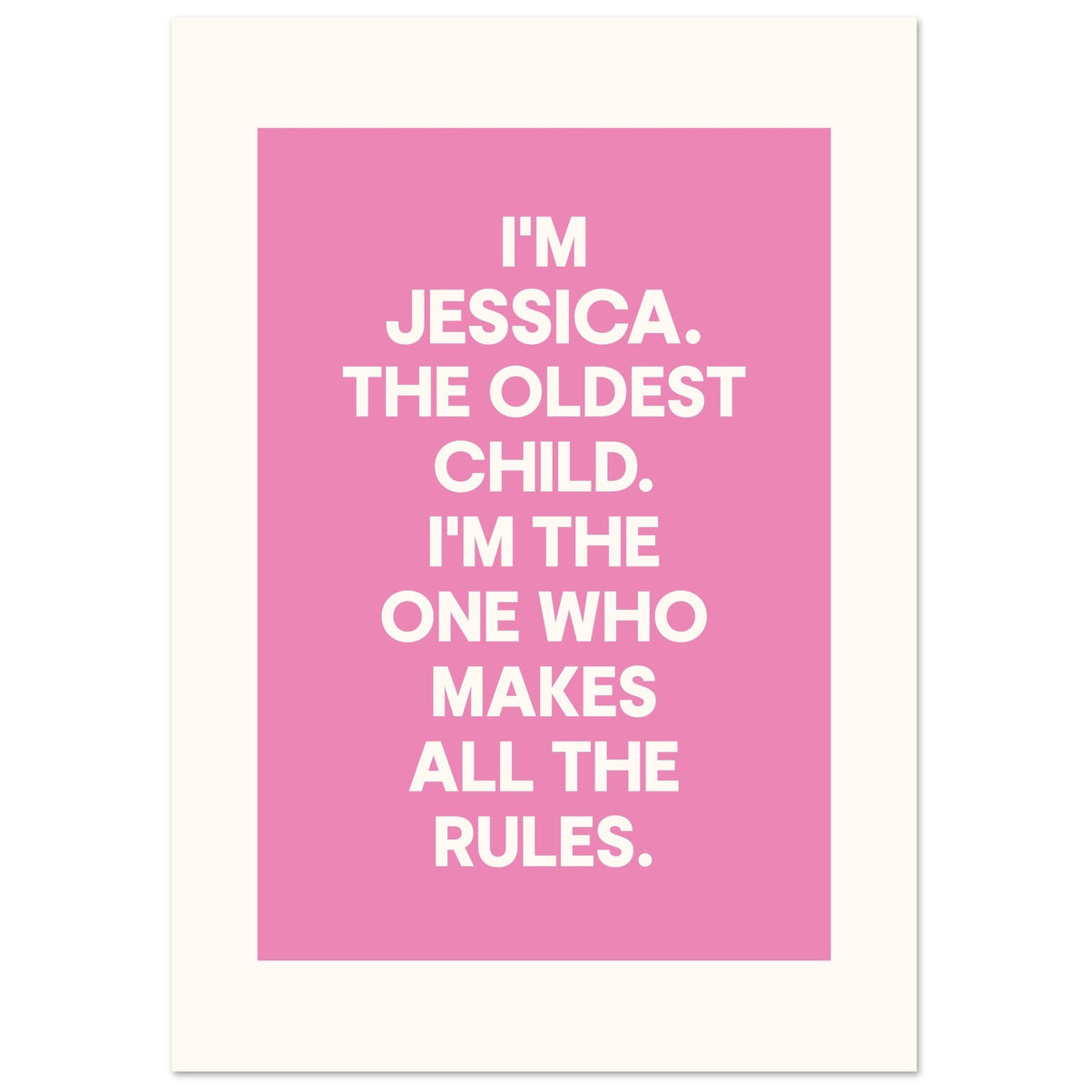 Oldest Child - Personalized Family Print | Wall Art