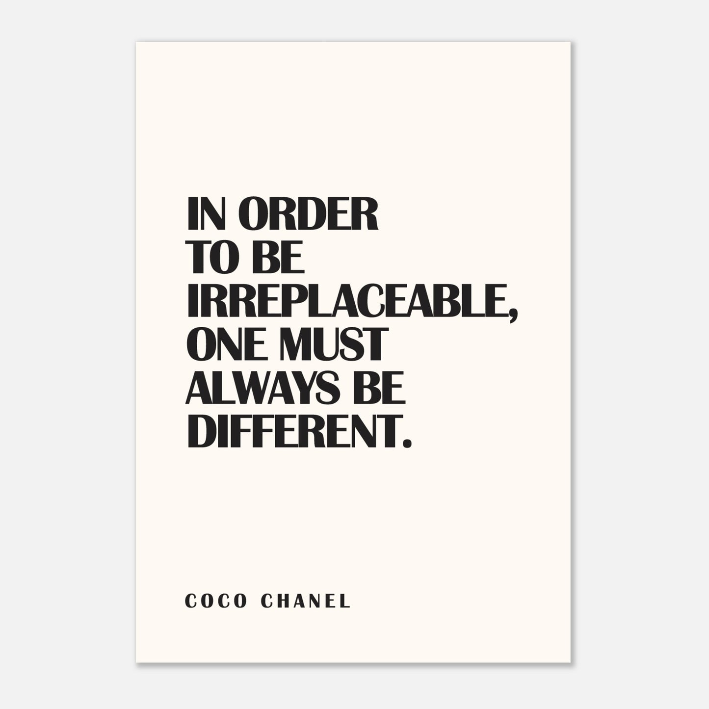 always be different motivational print