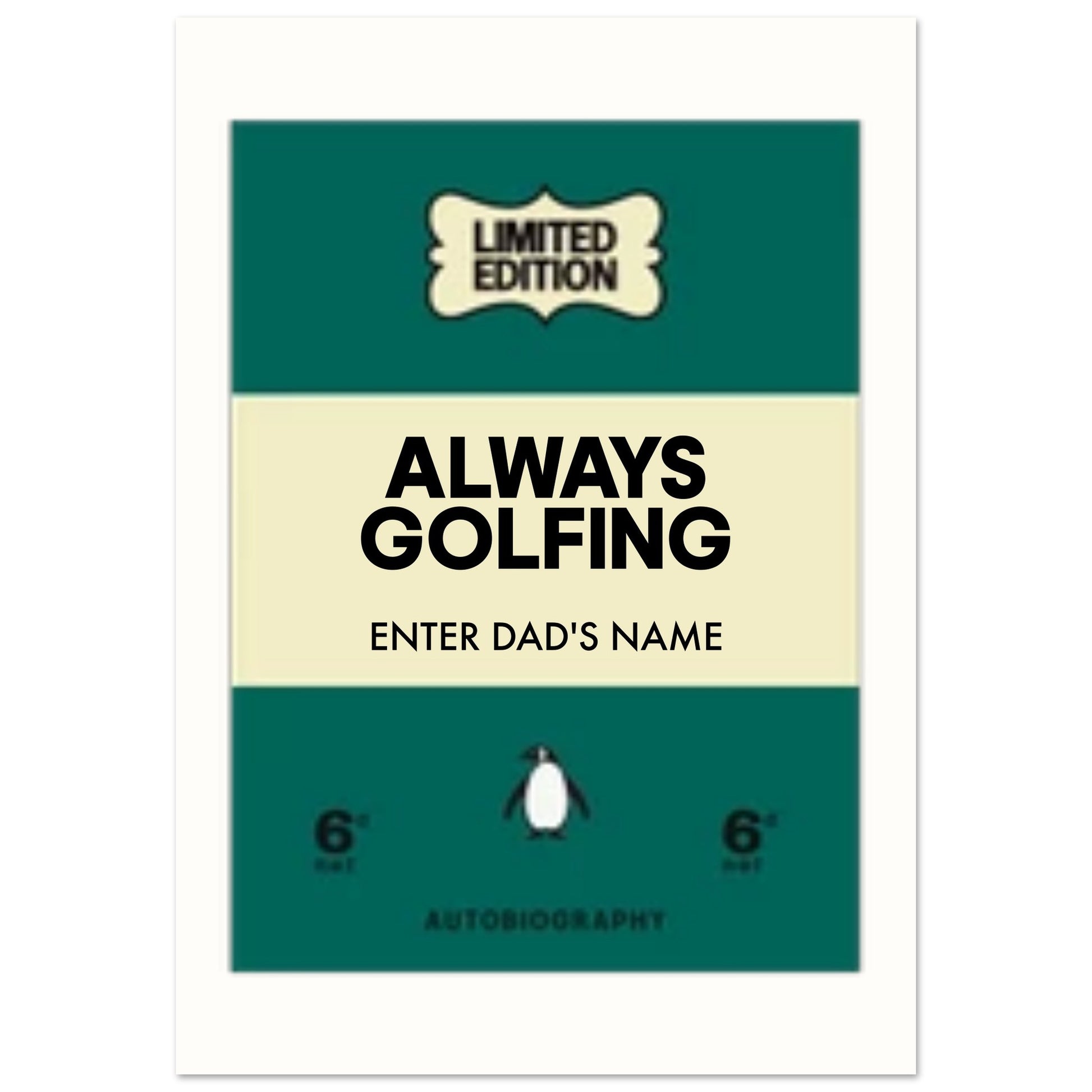 always golfing penguin book print