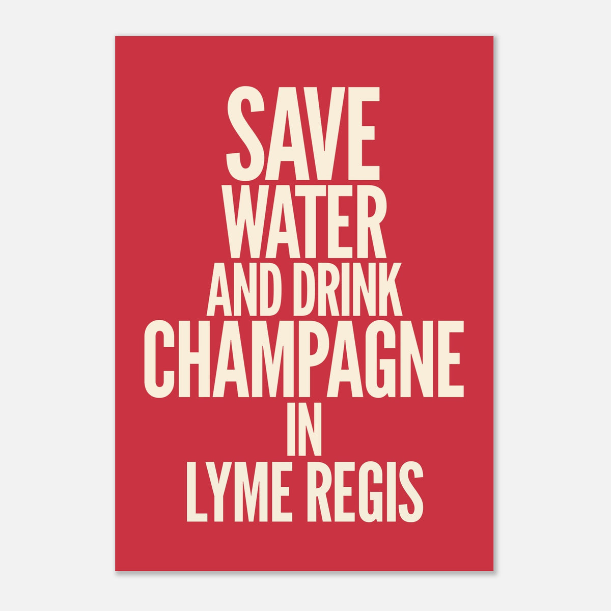 Drink Champagne - Typography Print — alternate view | Timmy Loves Art