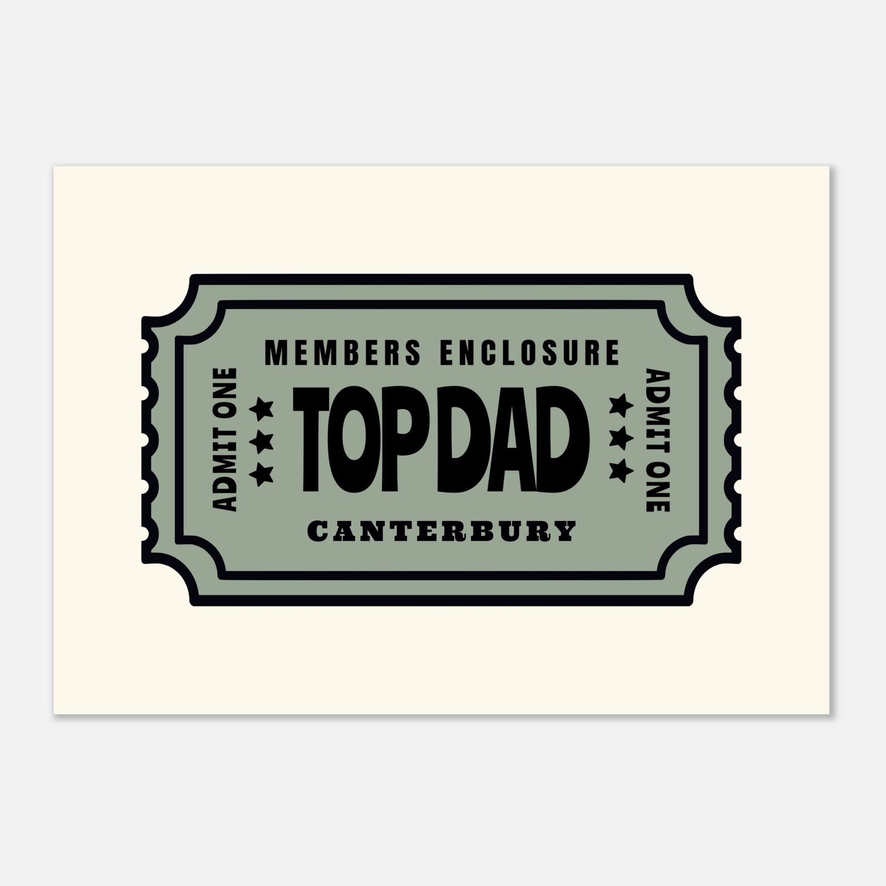 'Your Town' Top Dad - Ticket Stub Print | Personalised Wall Art– timmy ...