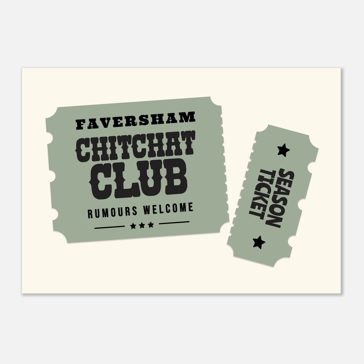 'Your Town' Chitchat Club - Ticket Stub Print — alternate view | Timmy Loves Art