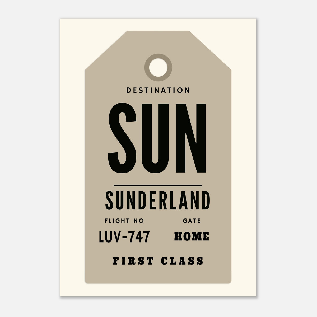 Destination Home - Luggage Tag Print — detail view | Timmy Loves Art
