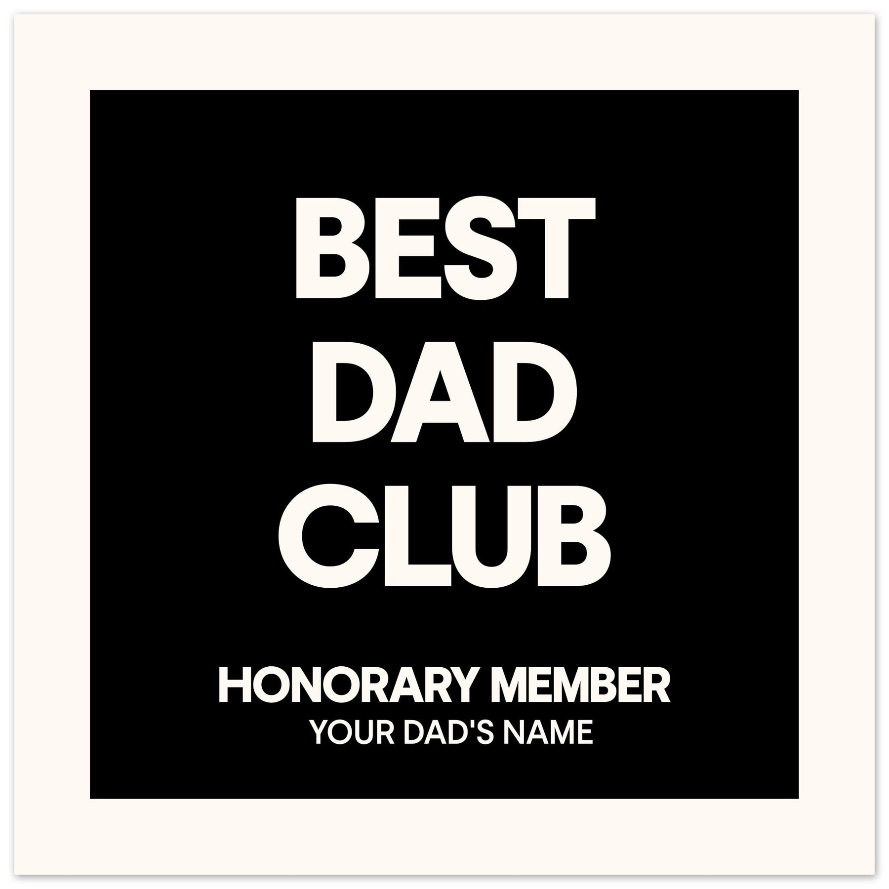 BEST DAD CLUB - Personalised Name Gift | Timmy Loves Art– timmy loves art