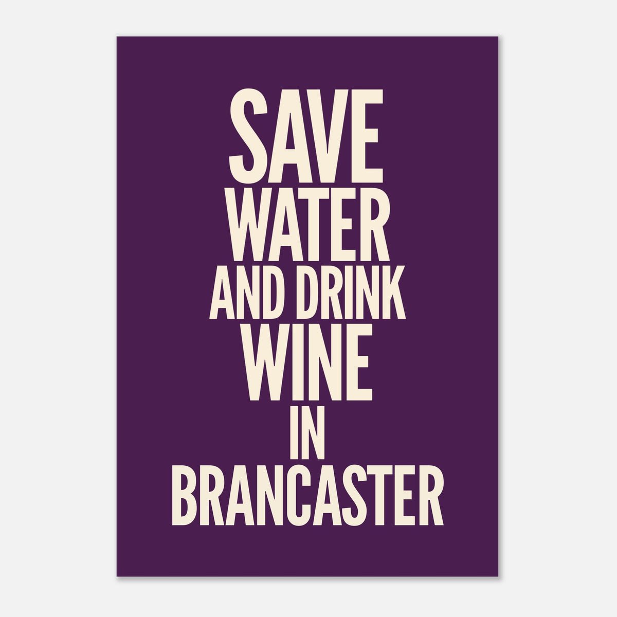 Drink Wine - Typography Print — colour option | Timmy Loves Art