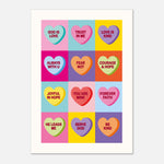 God Is Love - Candy Hearts Pop Art | Inspirational Wall Art