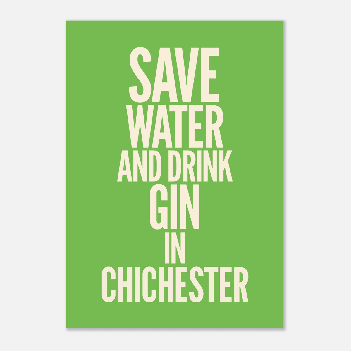 Drink Gin - Typography Print | Timmy Loves Art