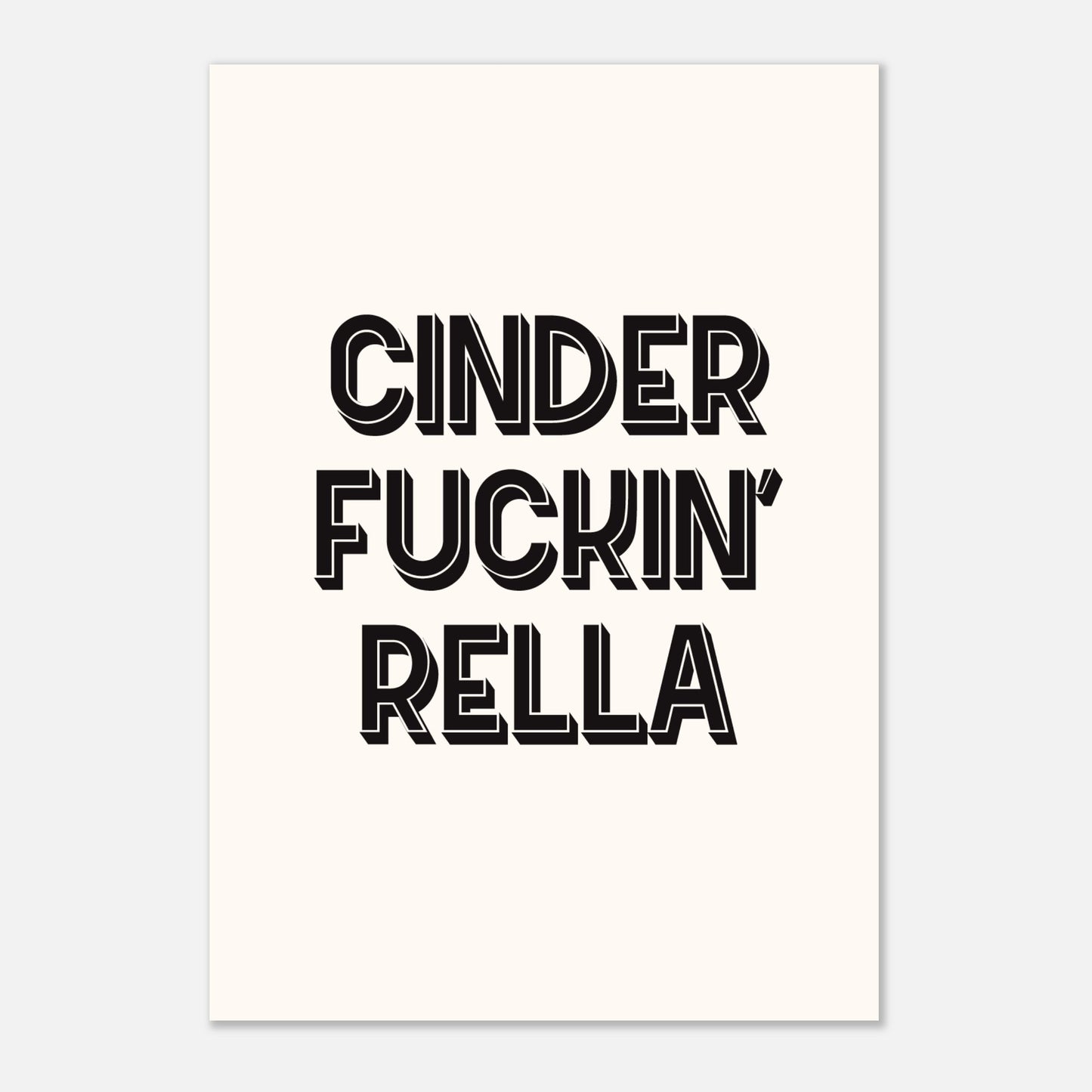 cinderella motivational print