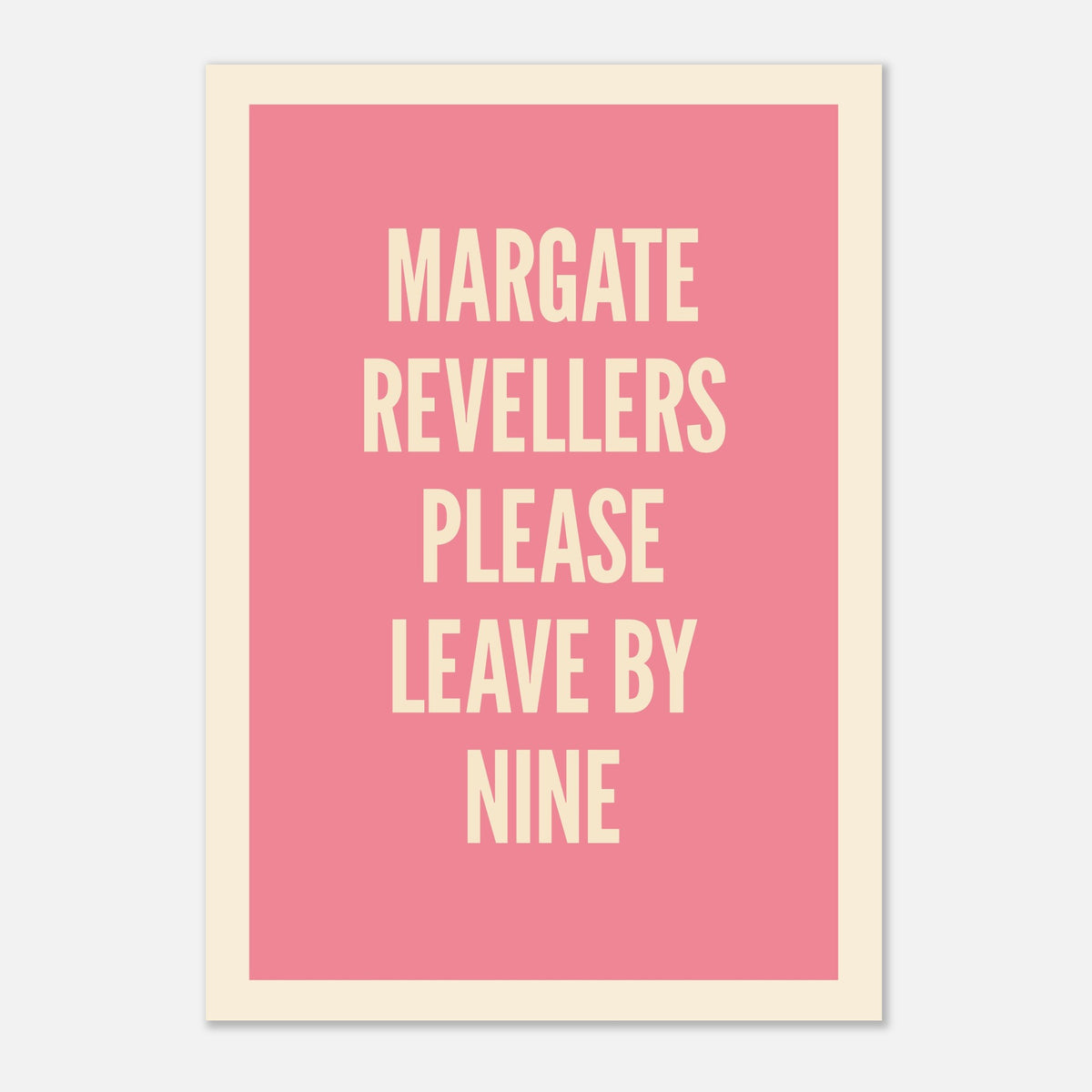 Your Town Revellers - Typography Print — detail view | Timmy Loves Art
