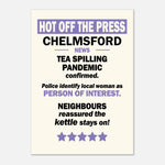 Tea Spilling Pandemic - Hot Off The Press — detail view | Timmy Loves Art