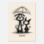 I've Got You - Hand Drawn Sketch Style Print — detail view | Timmy Loves Art