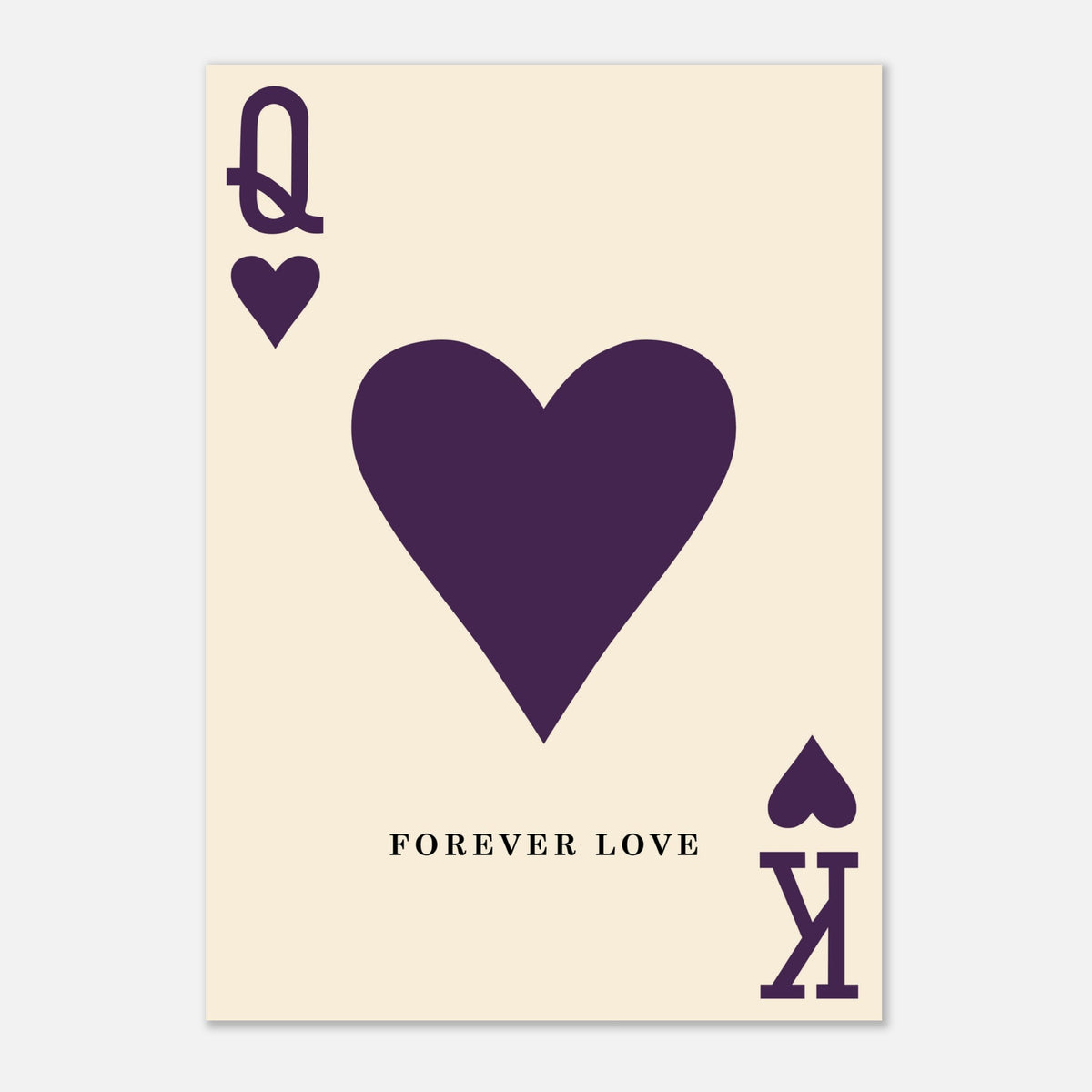 Forever Love- Queen And King Of Hearts Print | Timmy Loves Art