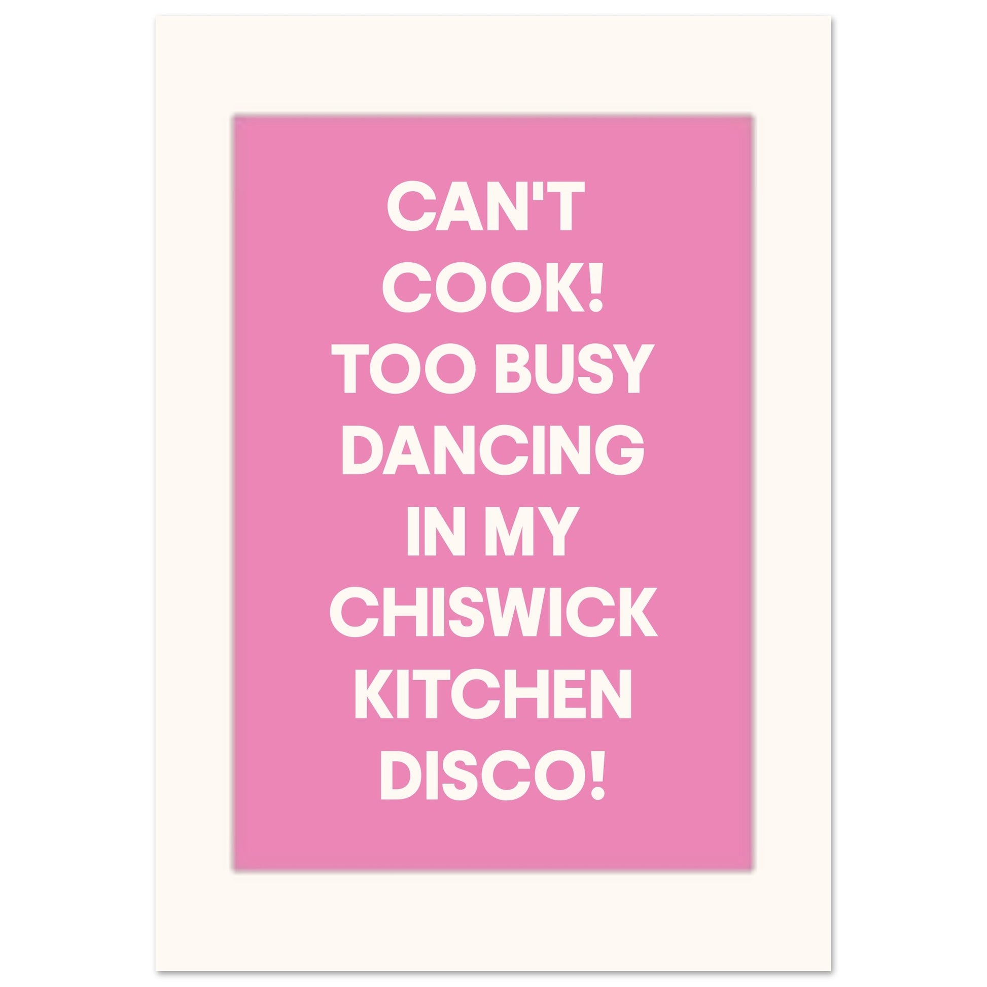 too busy dancing personalised print