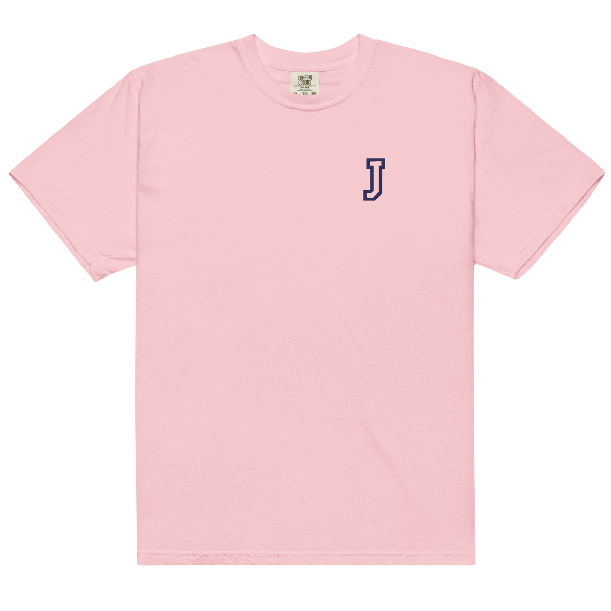 Letter J Embroidered T-shirt - Personalised Cotton Tee | Custom