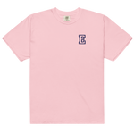 Letter E Embroidered T-Shirt - Navy Varsity Initial Tee