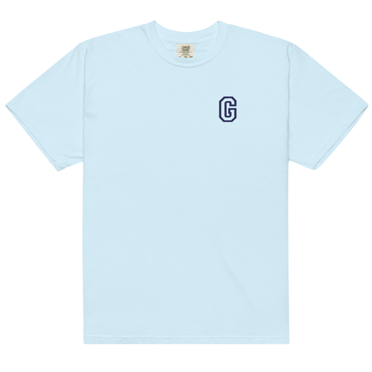Letter G Embroidered T-Shirt - Cotton Varsity Tee | Custom