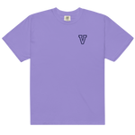 Letter V Embroidered T-shirt - Personalised Cotton Tee | Navy