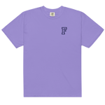 Letter F Embroidered Tee - Varsity Style | Personalised Cotton