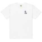 Letter L Embroidered T-shirt - Navy Varsity Style | Cotton Tee