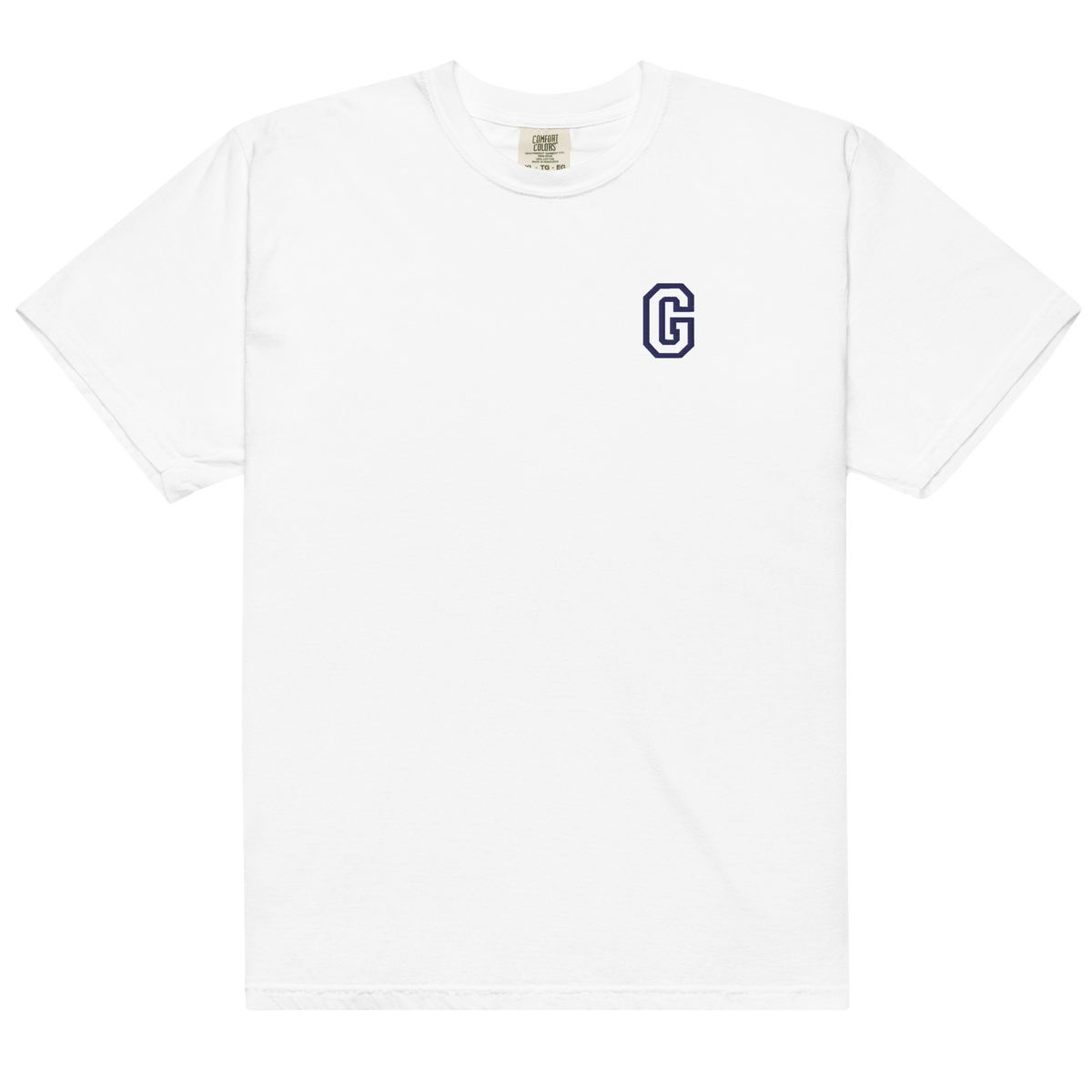 Letter G Embroidered T-Shirt - Cotton Varsity Tee | Custom
